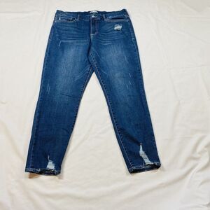 Dear John Joyrich Womens Size 32 Comfort Skinny Distressed‎ Raw Hem Cropped